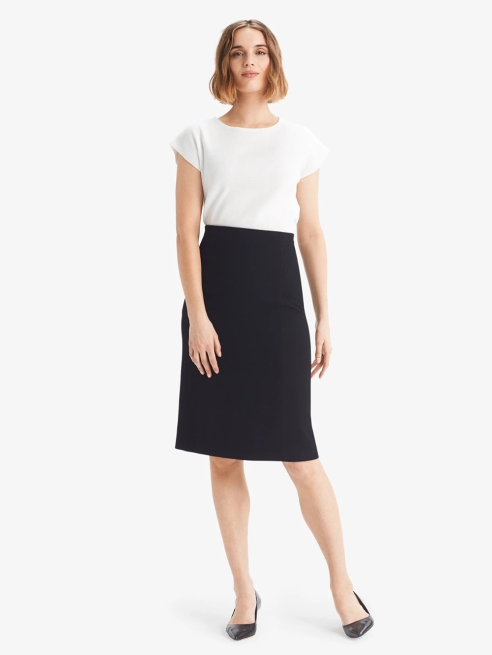 MM Lafleur Dorchester Skirt Staccato Textured Pencil Black Size 10